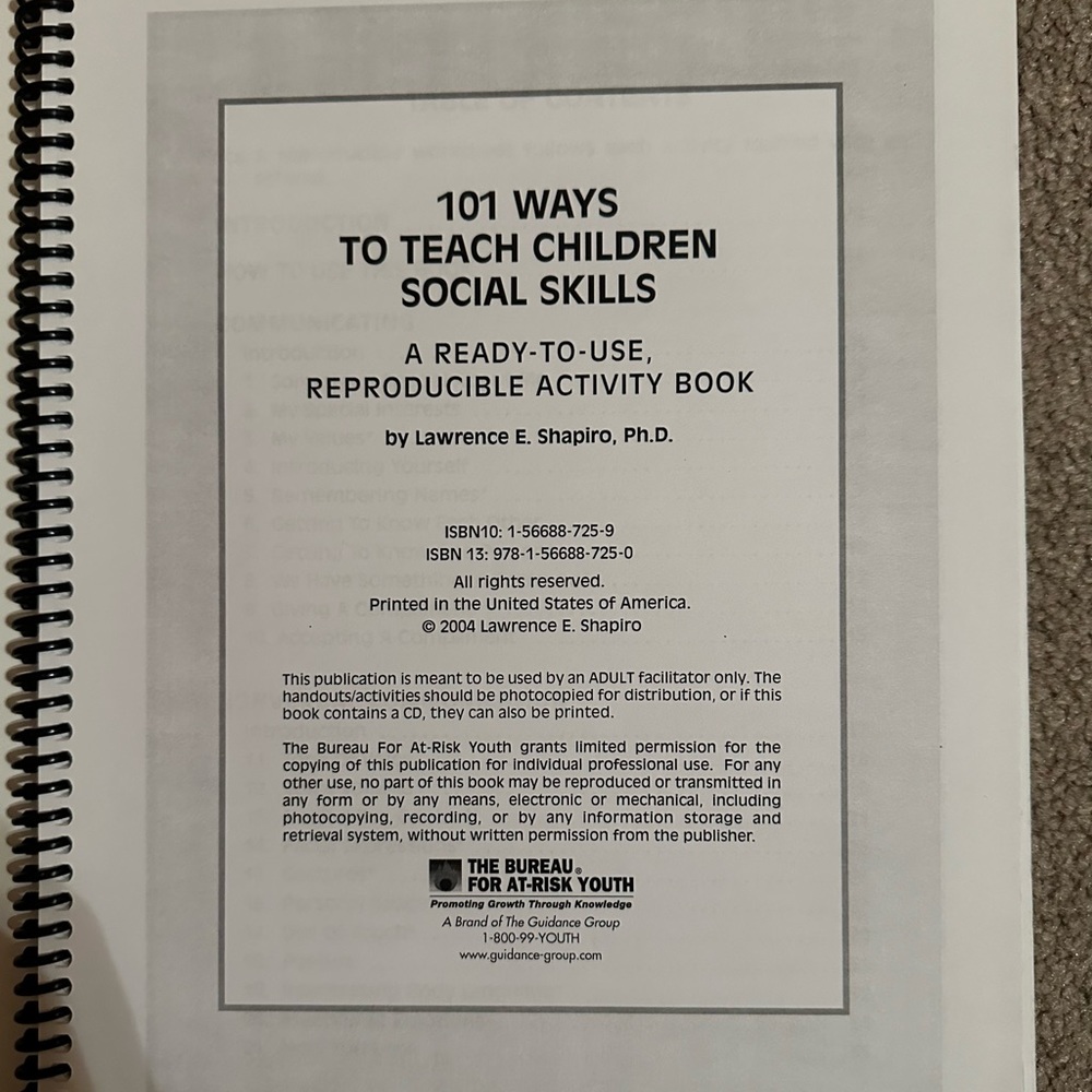 101 ways to teach children social skills- NEW! A ready to use, reproducible book - Picture 2 of 11